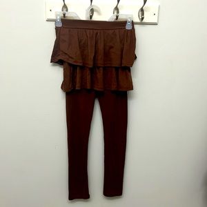 Brown shirt attached to pants